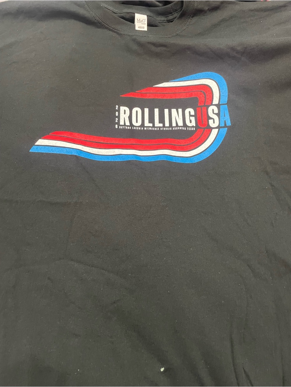 Rolling USA Black Graphic Tee